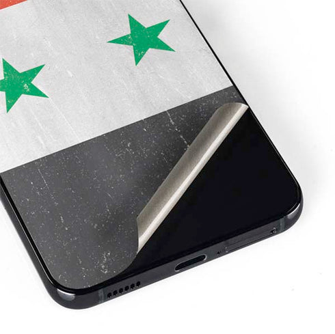 Syria Flag Distressed Galaxy S22 Plus Skin